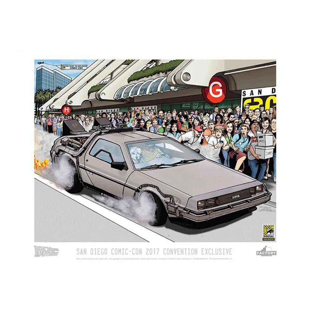 BACK TO THE FUTURE バックトゥザフューチャー (劇場公開 40周年 ) - 2017 San Diego Comic - Con Convention Exclusive Lithograph / 世界限定1000 / コレクタブル - PGS